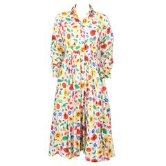 Kenzo Floral Shirt Dress - 1970s / 1980s