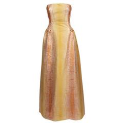 Missoni Strapless Metallic Jacquard Gown 9