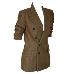 Vintage 1990s Gaultier Stripe "Roll-Up" Sleeves Suit
