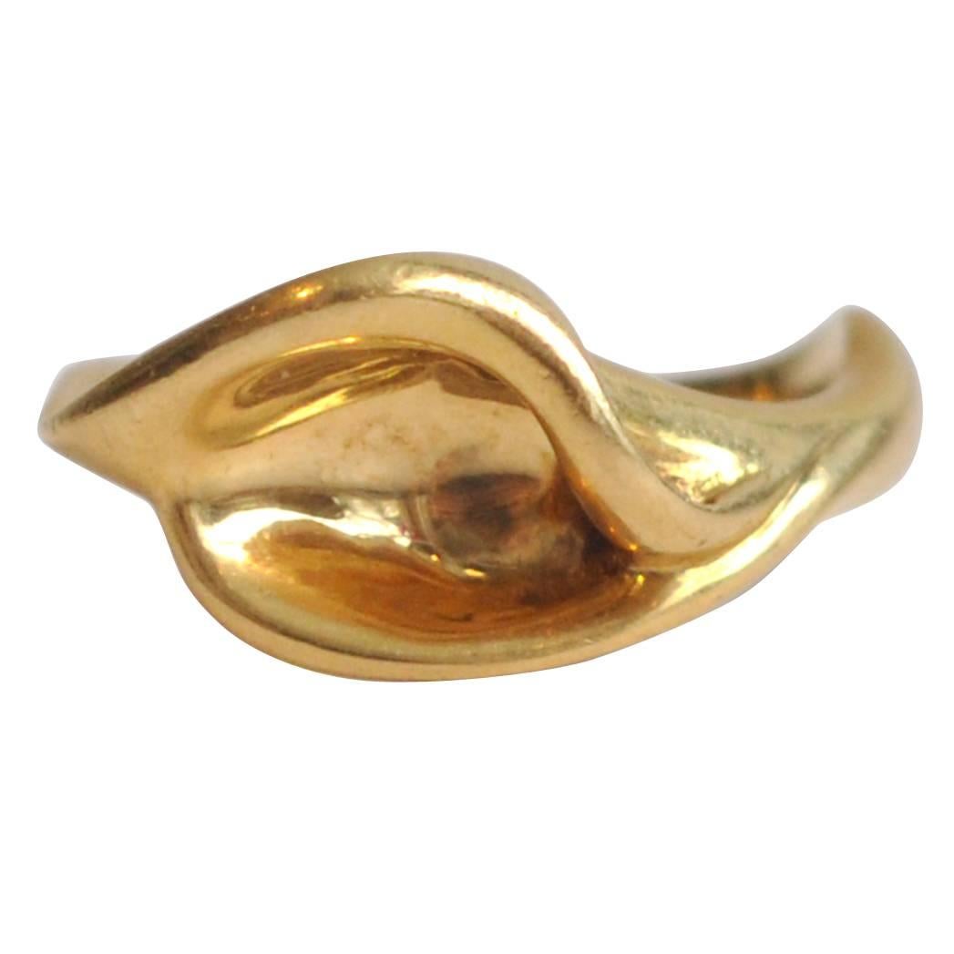 Elsa Peretti for Tiffany & Co. 18K Gold Calla Lily Ring For Sale