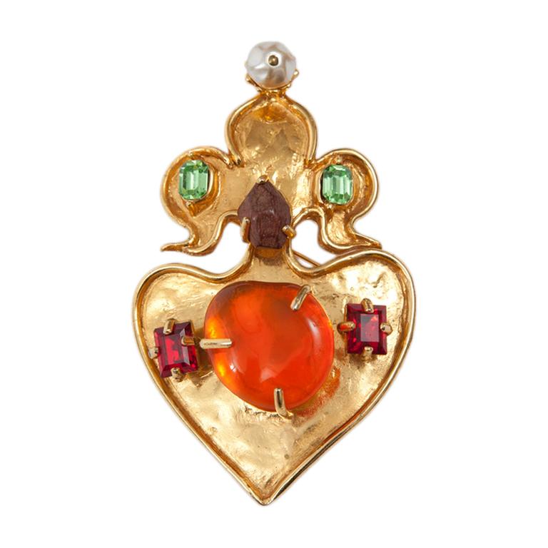 Christian Lacroix Heart Brooch at 1stDibs