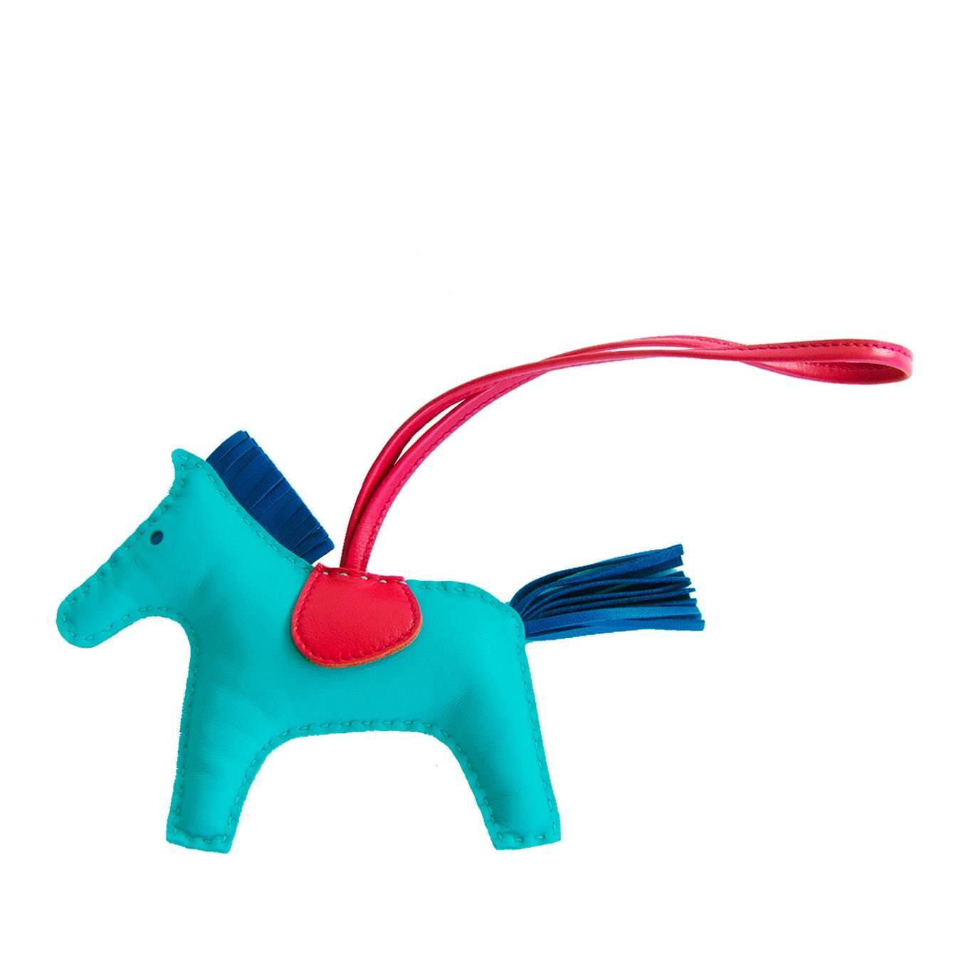 Hermes Lagoon Lagon Rodeo Bag Charm MM For Birkin Kelly Bag at 1stdibs