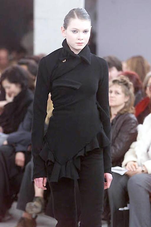 COMME DES GARCONS black twisted runway tunic - fall 2002