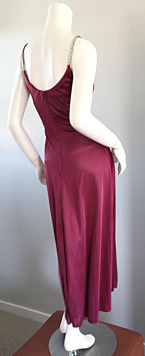 Sexy 1970s Joseph Magnin Vintage 70s Disco Studio 54 Dress w