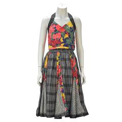 1980s Koos van den Akker Floral Plaid Ensemble 7