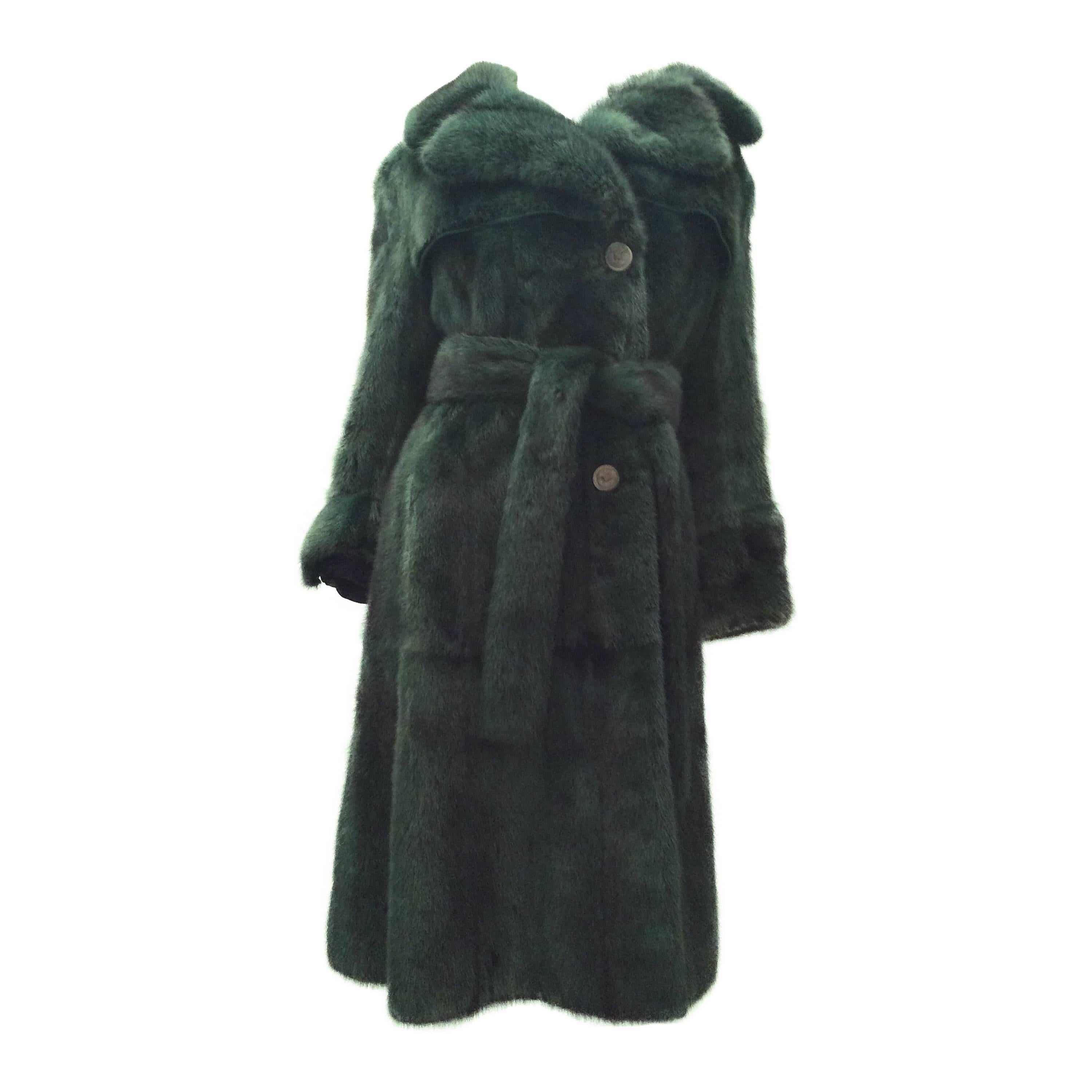 Ted Lapidus Green Mink Fur Coat