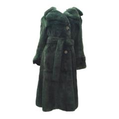 Vintage Ted Lapidus Green Mink Fur Coat