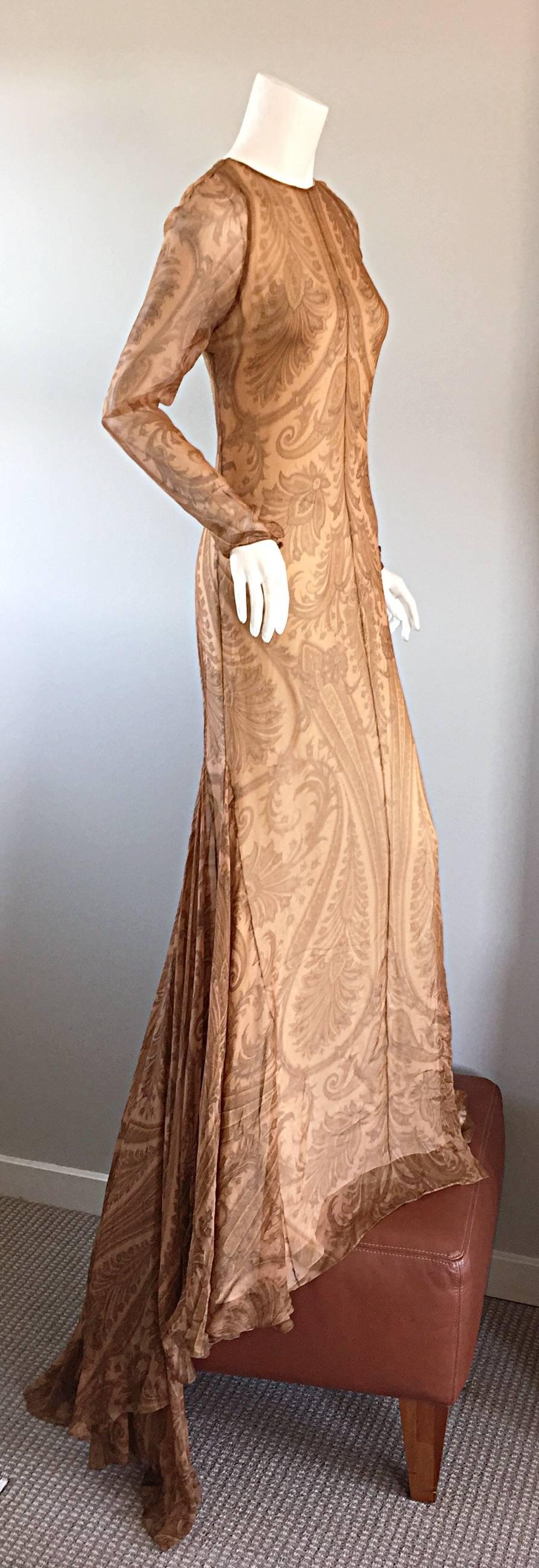 Spectacular Vintage Bill Blass Original Runway Sample Gown w/ Dramatic Train 1