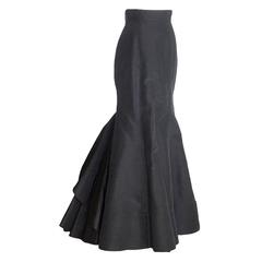 OSCAR de la RENTA skirt silk tafetta long formal remarkable  4 / 6 do peek 