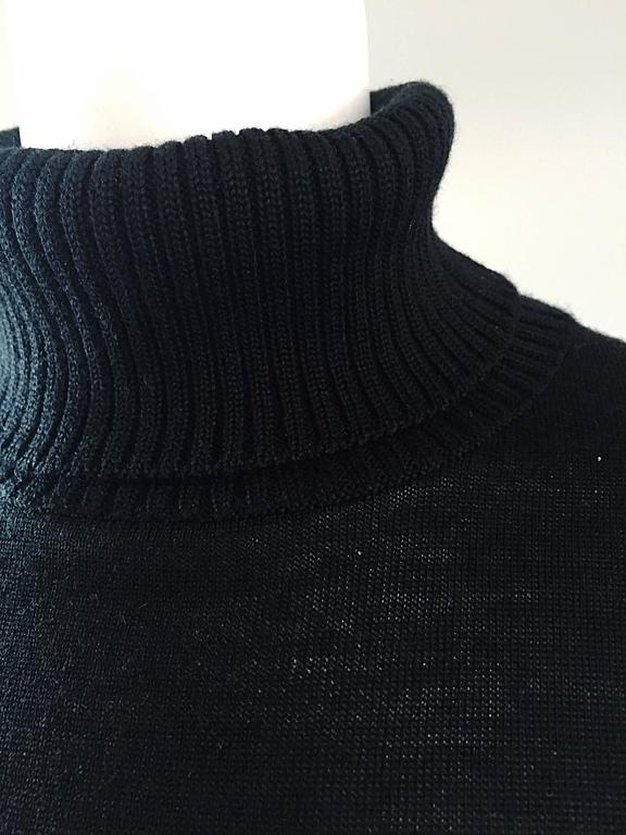 New Vintage Burberry Black Fitted Turtleneck Sweater at 1stDibs ...