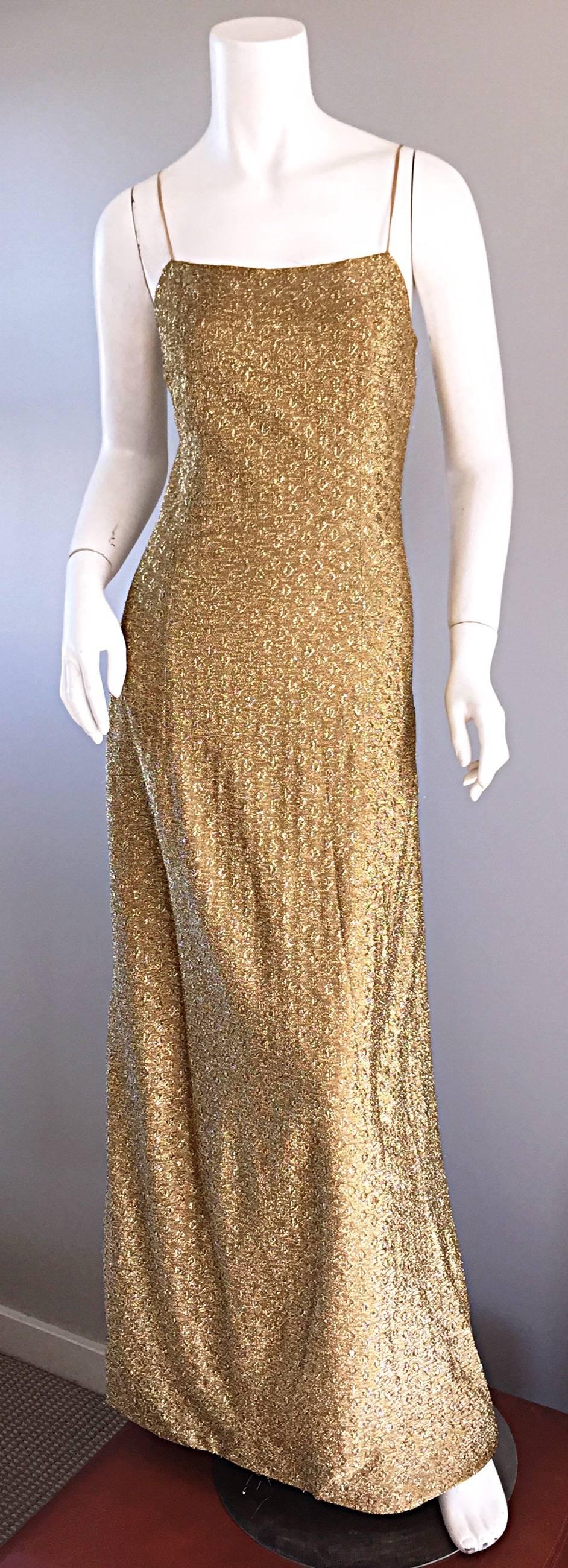 70s gold dress