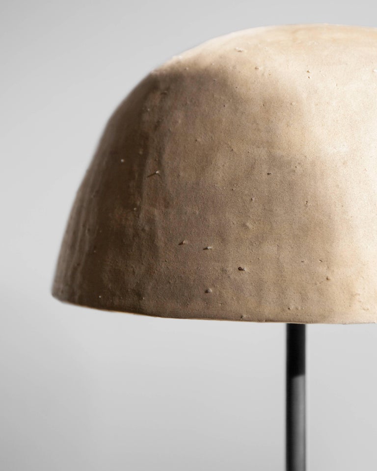 Alien Table Or Desk Lamp In Blackened Steel Shiga Stoneware And American Alien Table Or Desk Lamp In Blackened Steel Shiga Stoneware And Feldspar Modern For