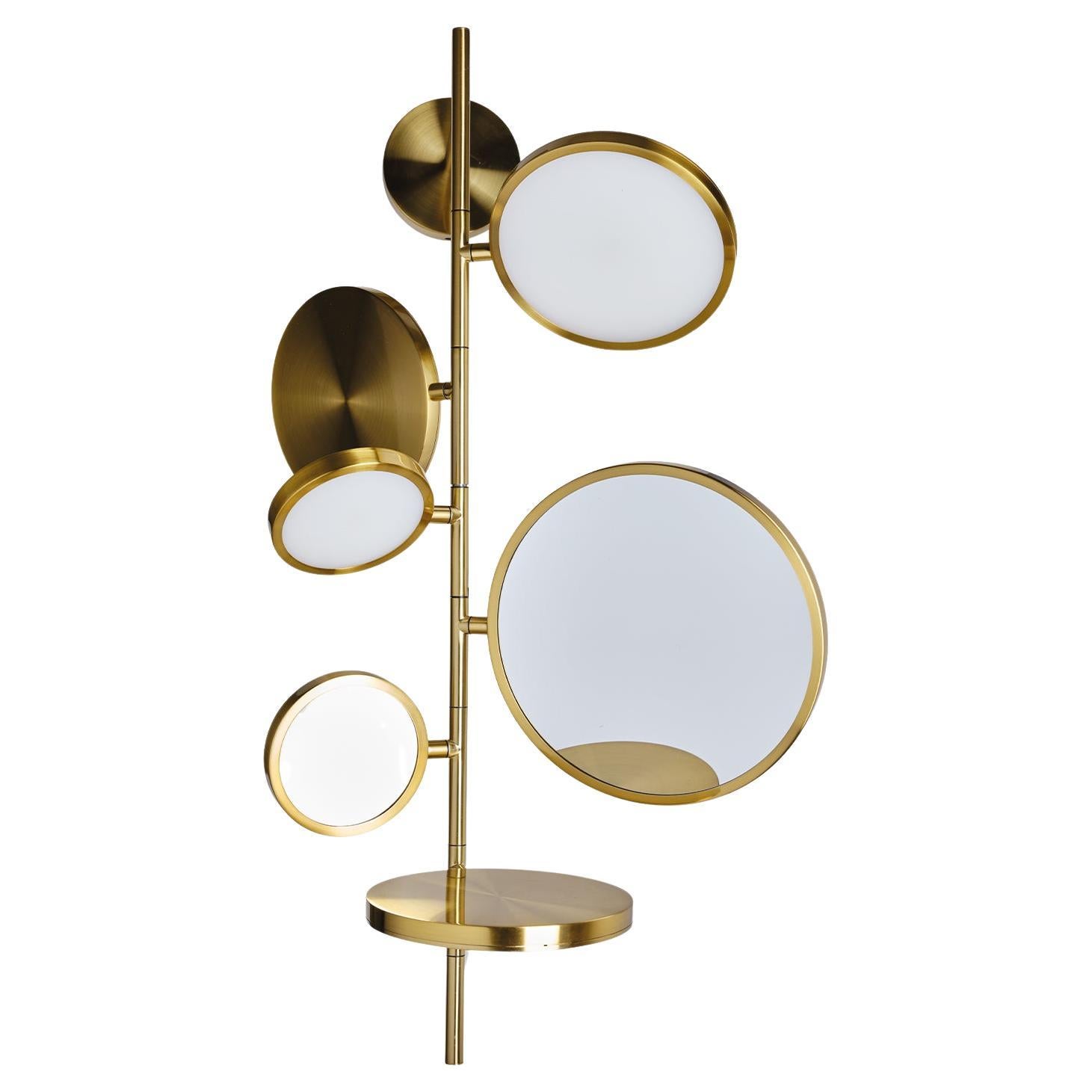 DCW Editions Tell Me Stories Mirror Light in Gold by Giulia Liverani For Sale
