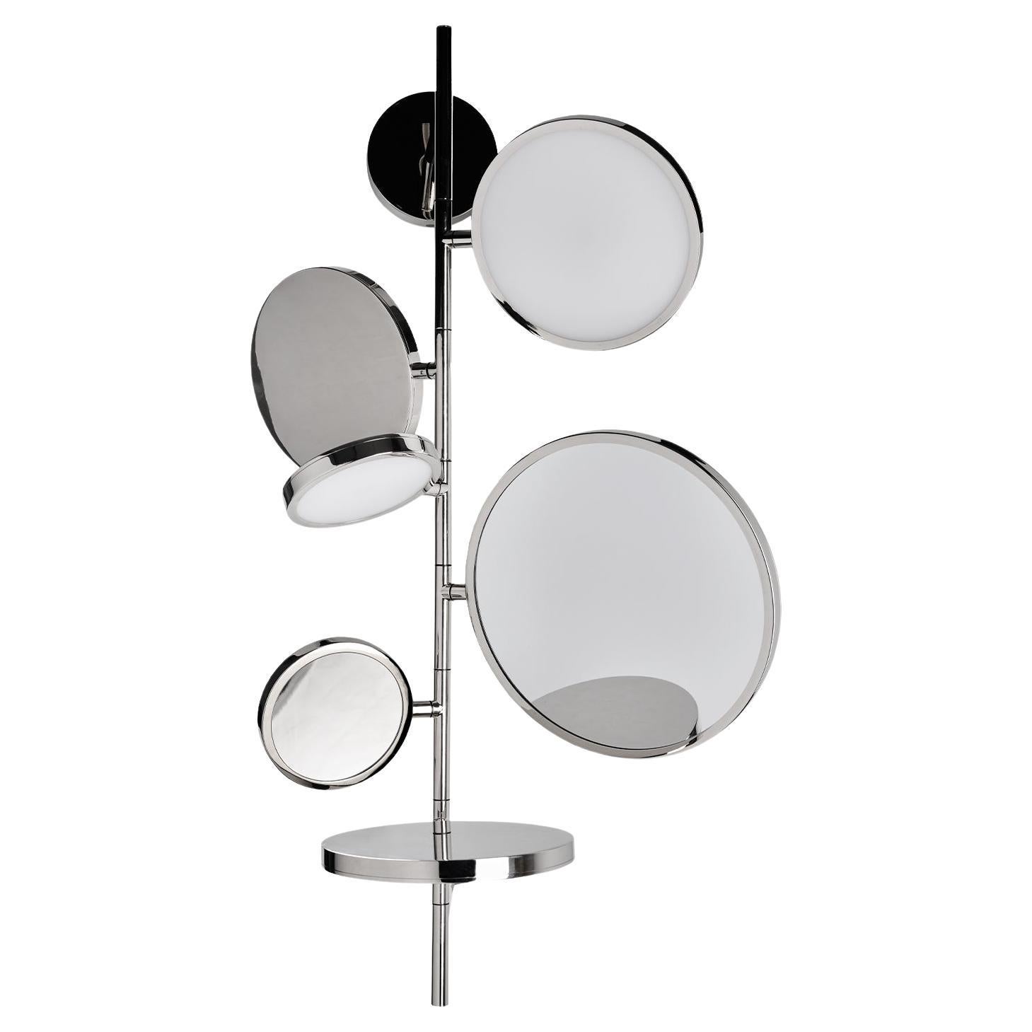 DCW Editions Tell Me Stories Mirror Light in Silver by Giulia Liverani For Sale