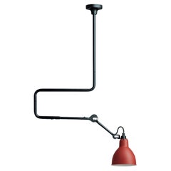 DCW Editions La Lampe Gras N°312 Pendelleuchte mit rotem Schirm