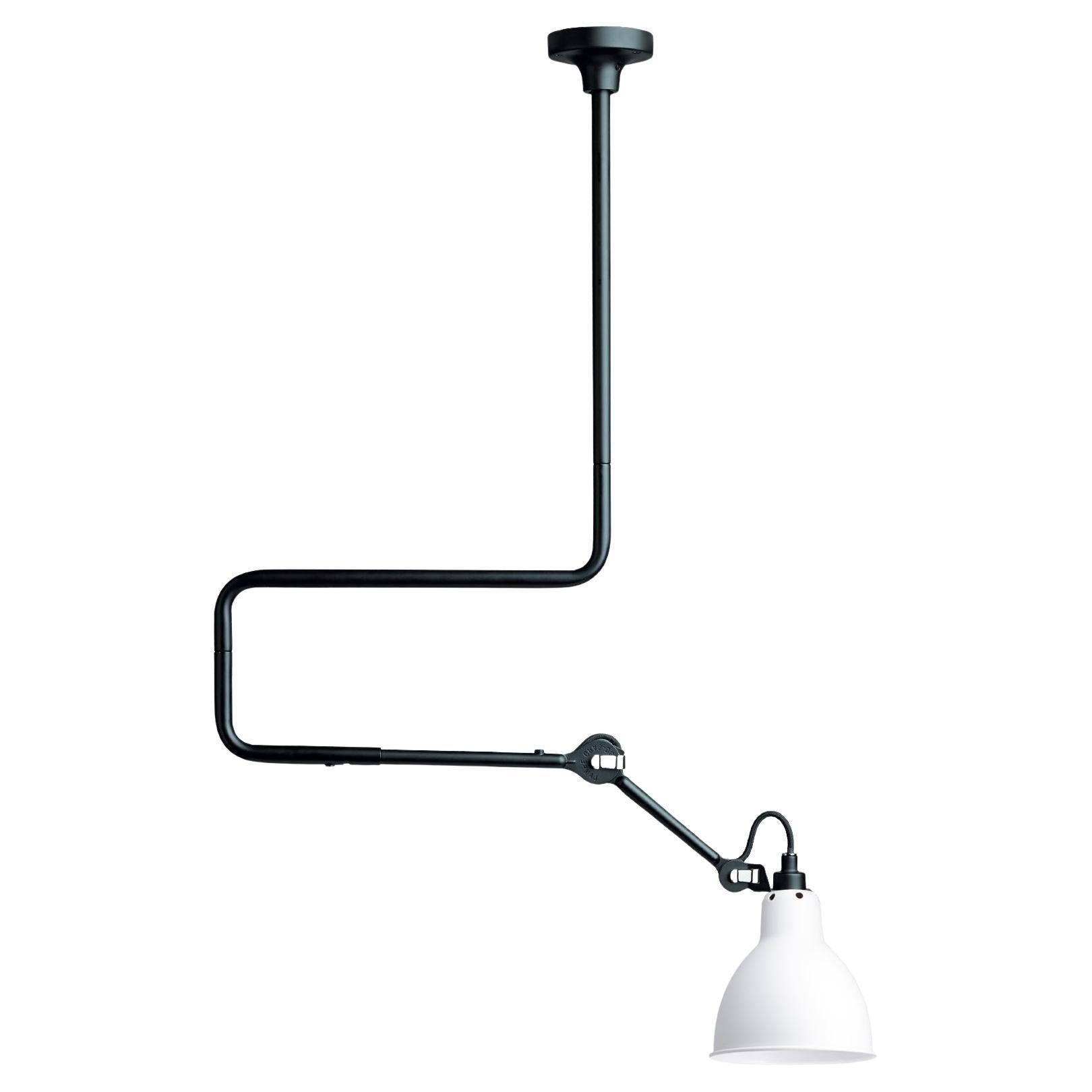 DCW Editions La Lampe Gras N°312 Pendant Lamp in White Shade For Sale