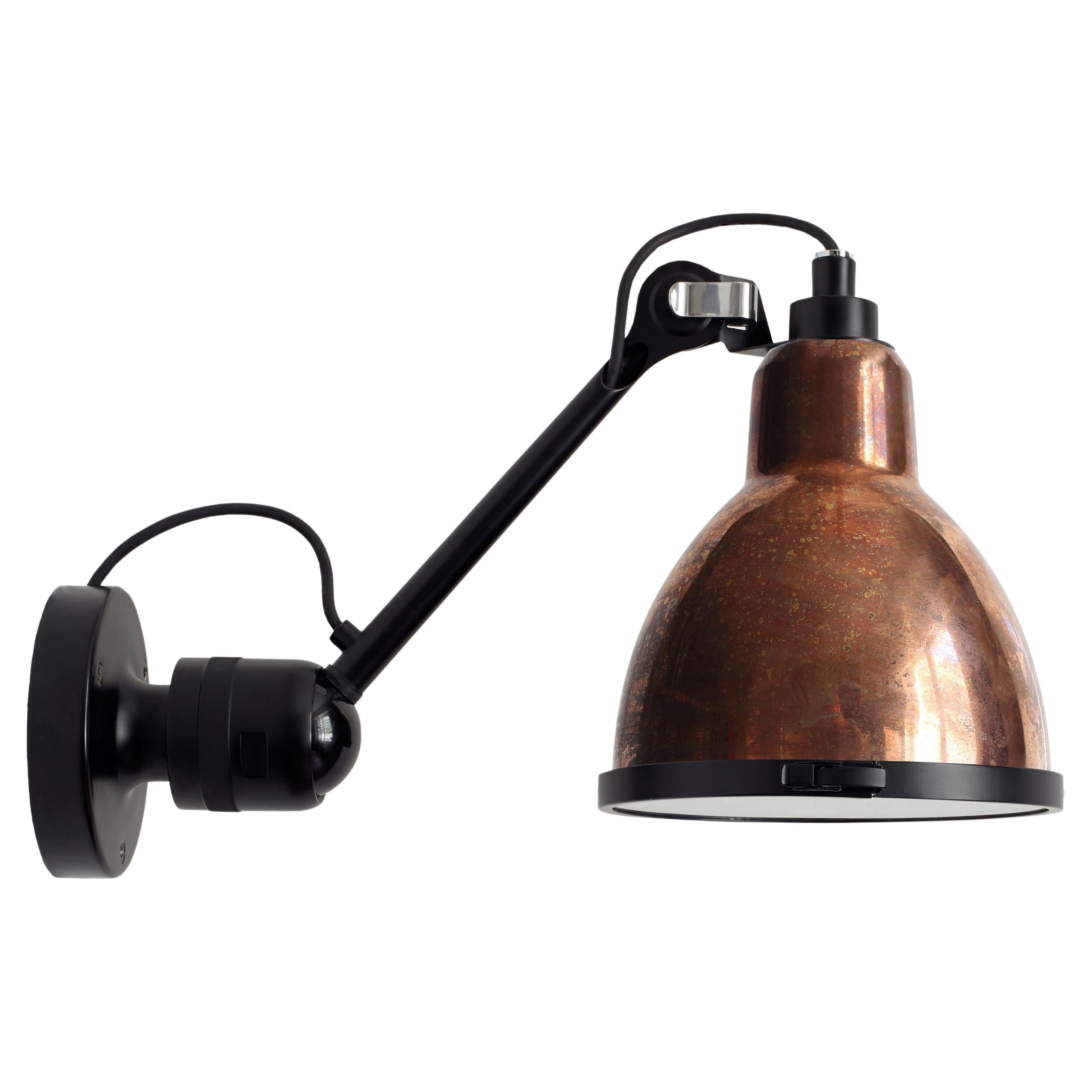DCW Editions La Lampe Gras N°304 XL Round Wall Lamp in Raw Copper Shade