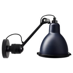 DCW Editions La Lampe Gras N°304 XL Runde Wandlampe mit blauem Schirm