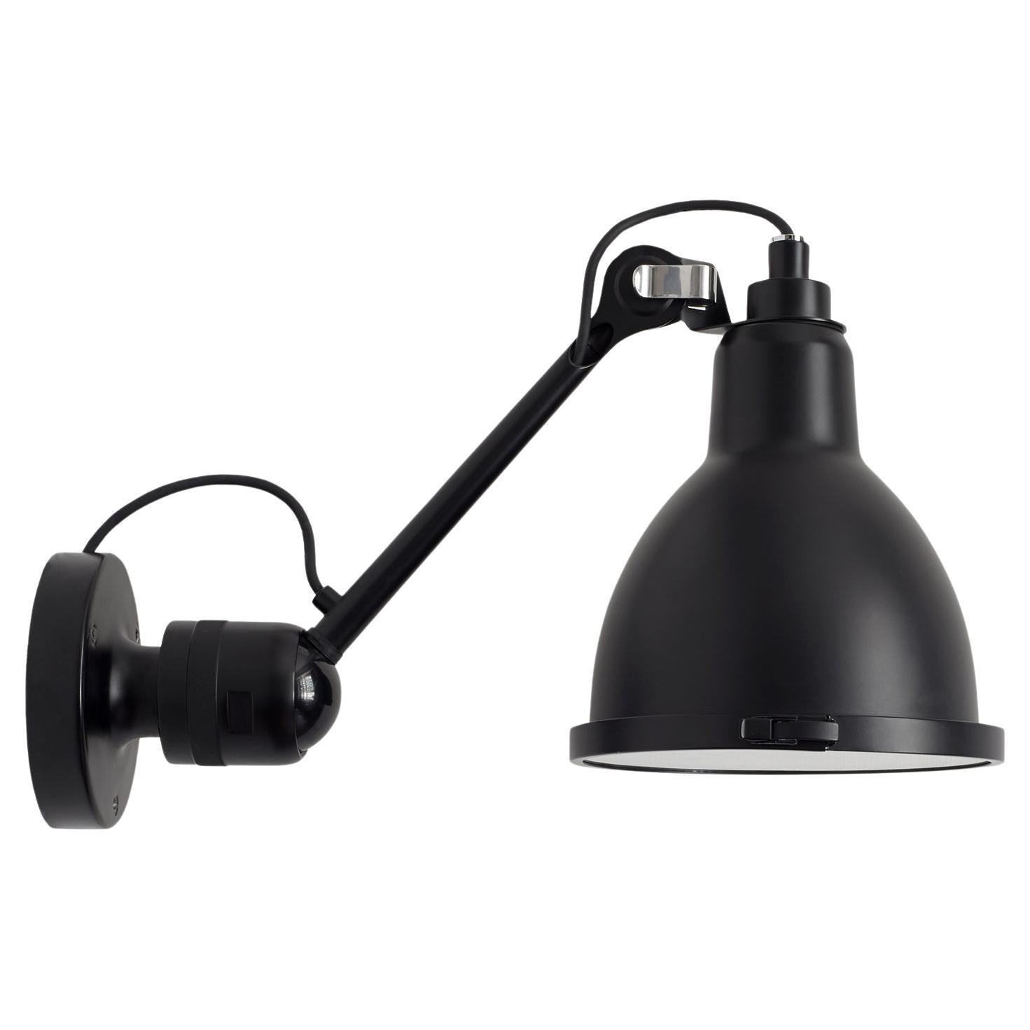 DCW Editions La Lampe Gras N°304 XL Round Wall Lamp in Black Shade