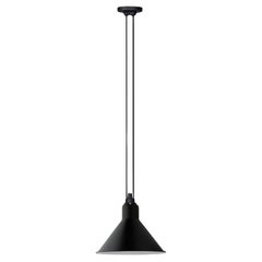 DCW Editions Les Acrobates N°322 Grande lampe suspendue conique avec abat-jour noir