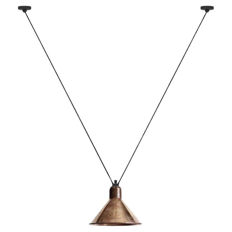 DCW Editions Les Acrobates N°323 Large Conic Pendant Lamp in Raw Copper Shade For Sale