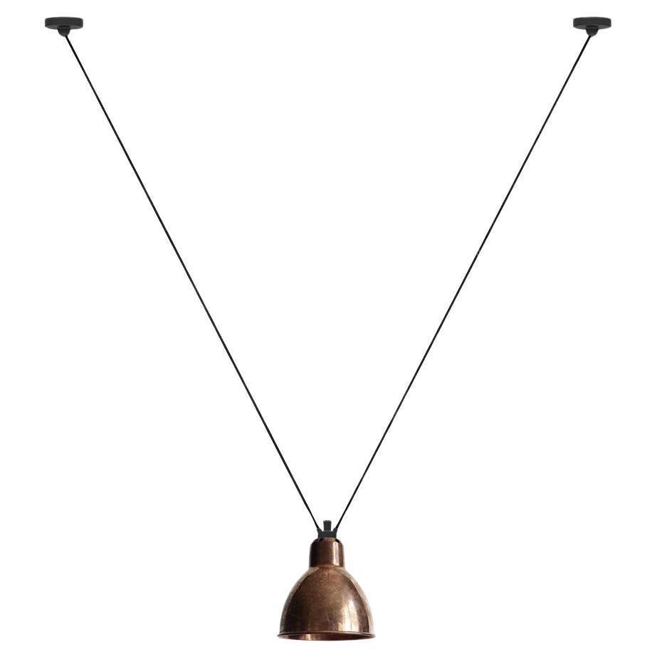 DCW Editions Les Acrobates N°323 Large Round Pendant Lamp in Raw Copper Shade For Sale