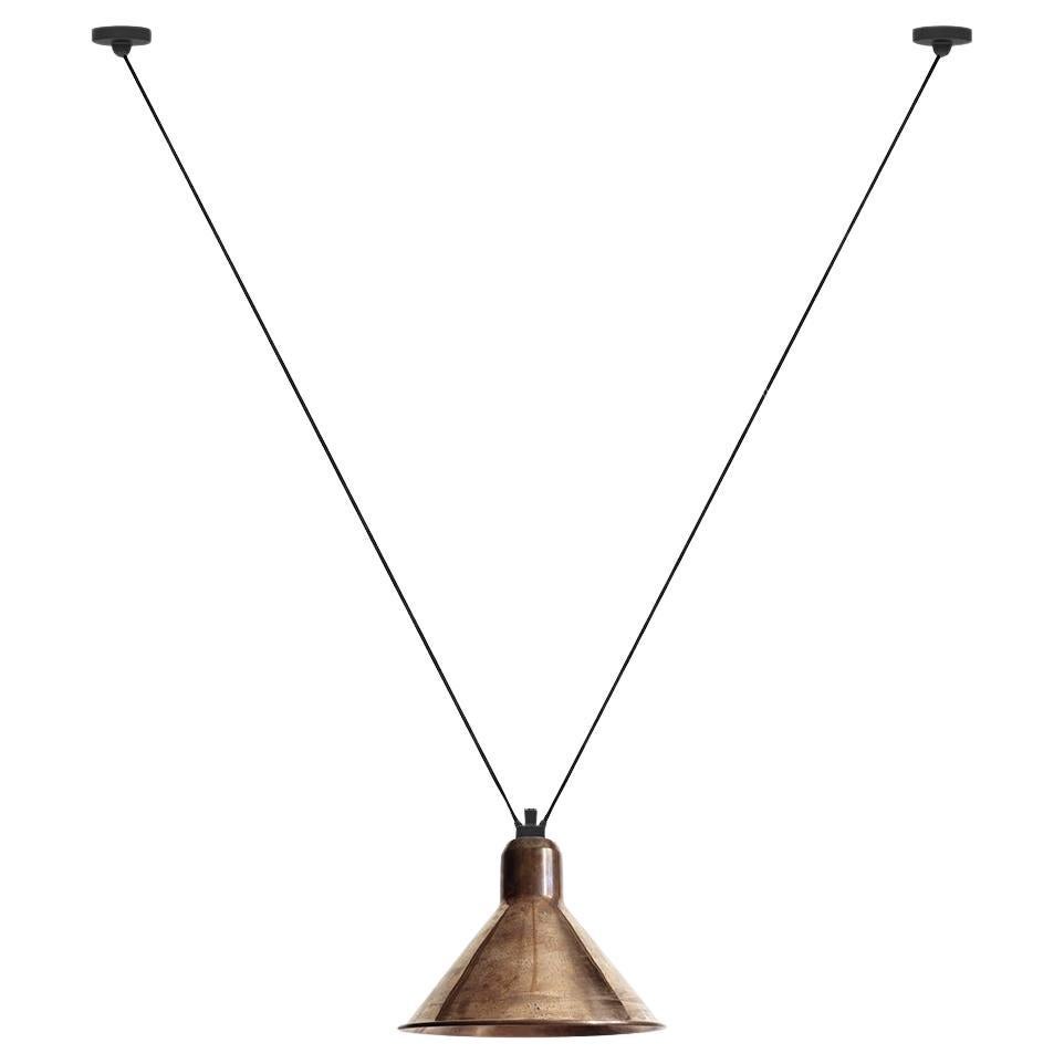 DCW Editions Les Acrobates N°323 XL Conic Pendant Lamp in Raw Copper Shade For Sale