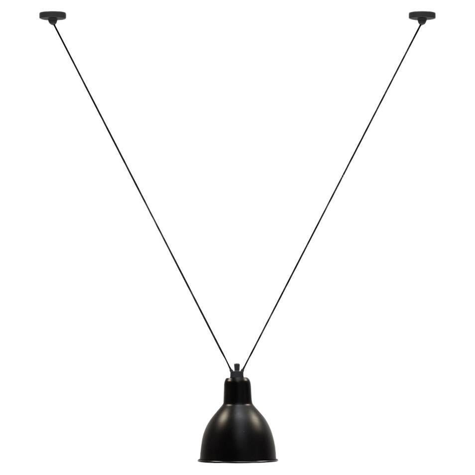 DCW Editions Les Acrobates N°323 XL Round Pendant Lamp in Black Shade For Sale