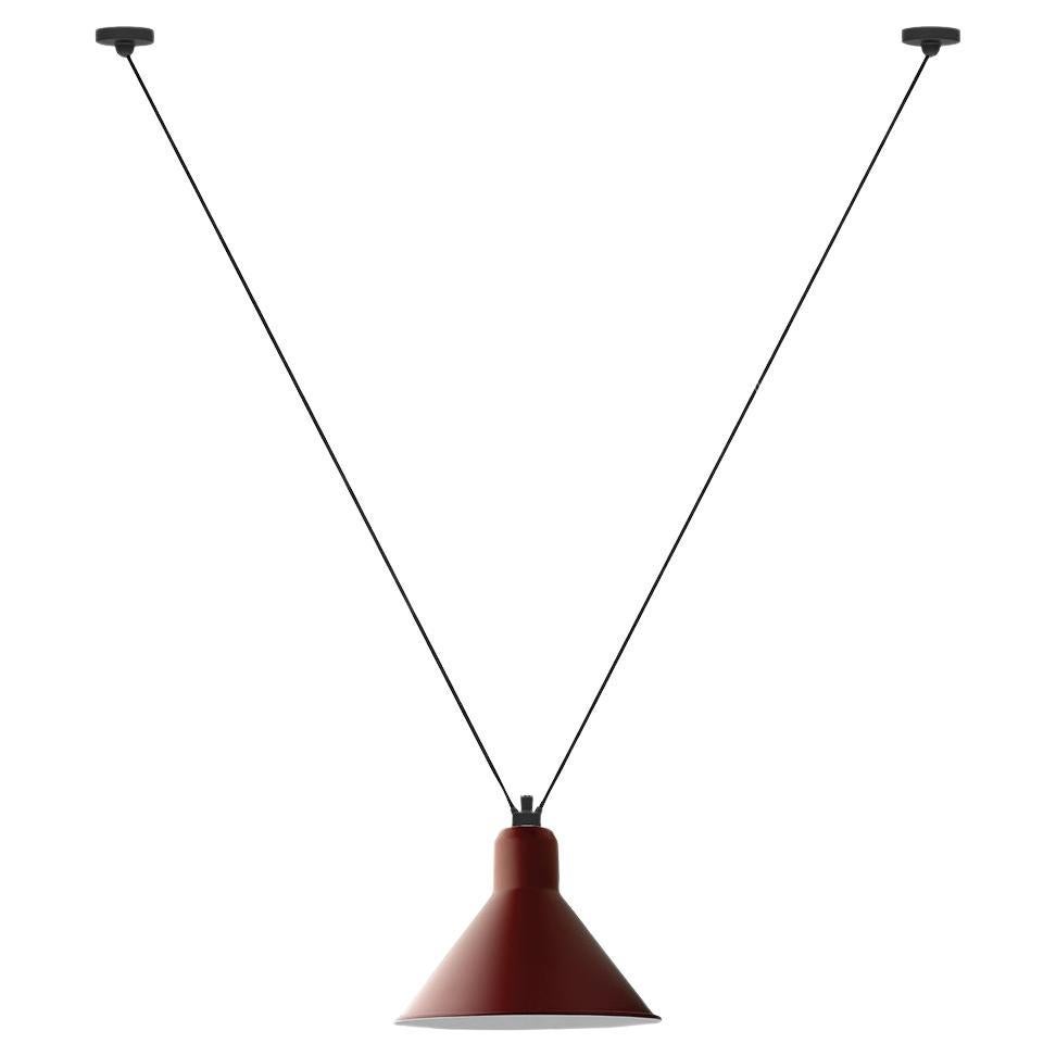 DCW Editions Les Acrobates N°323 XL Conic Pendant Lamp in Red Shade