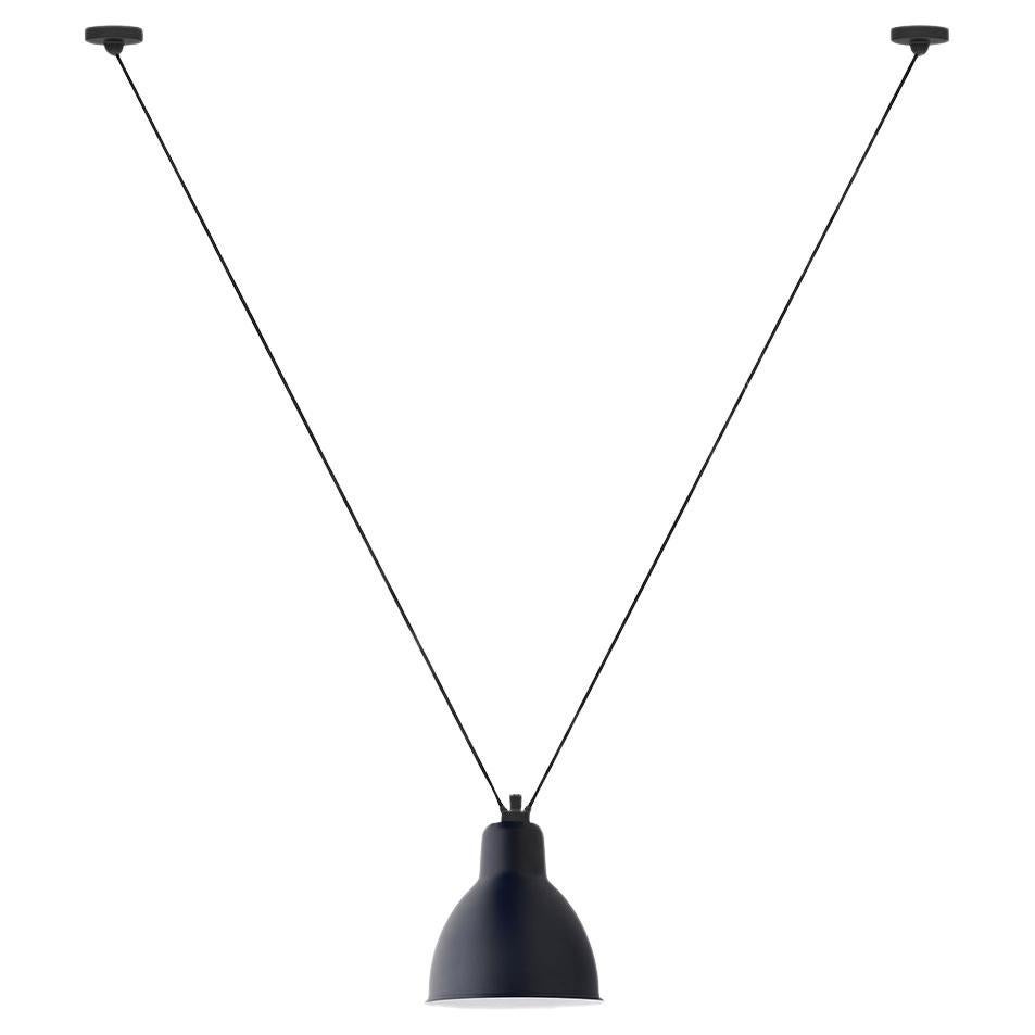 DCW Editions Les Acrobates N°323 XL Round Pendant Lamp in Blue Shade