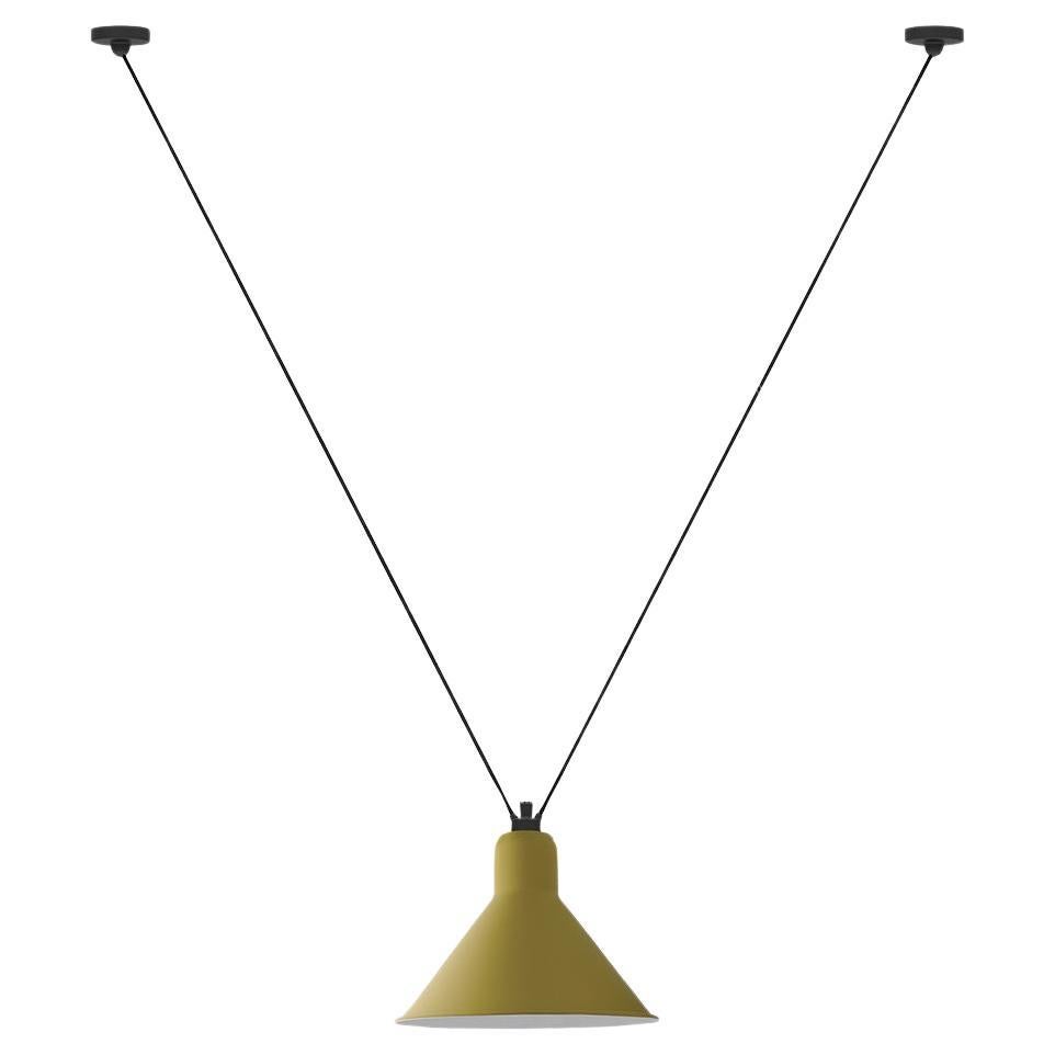 DCW Editions Les Acrobates N°323 XL Conic Pendant Lamp in Yellow Shade For Sale