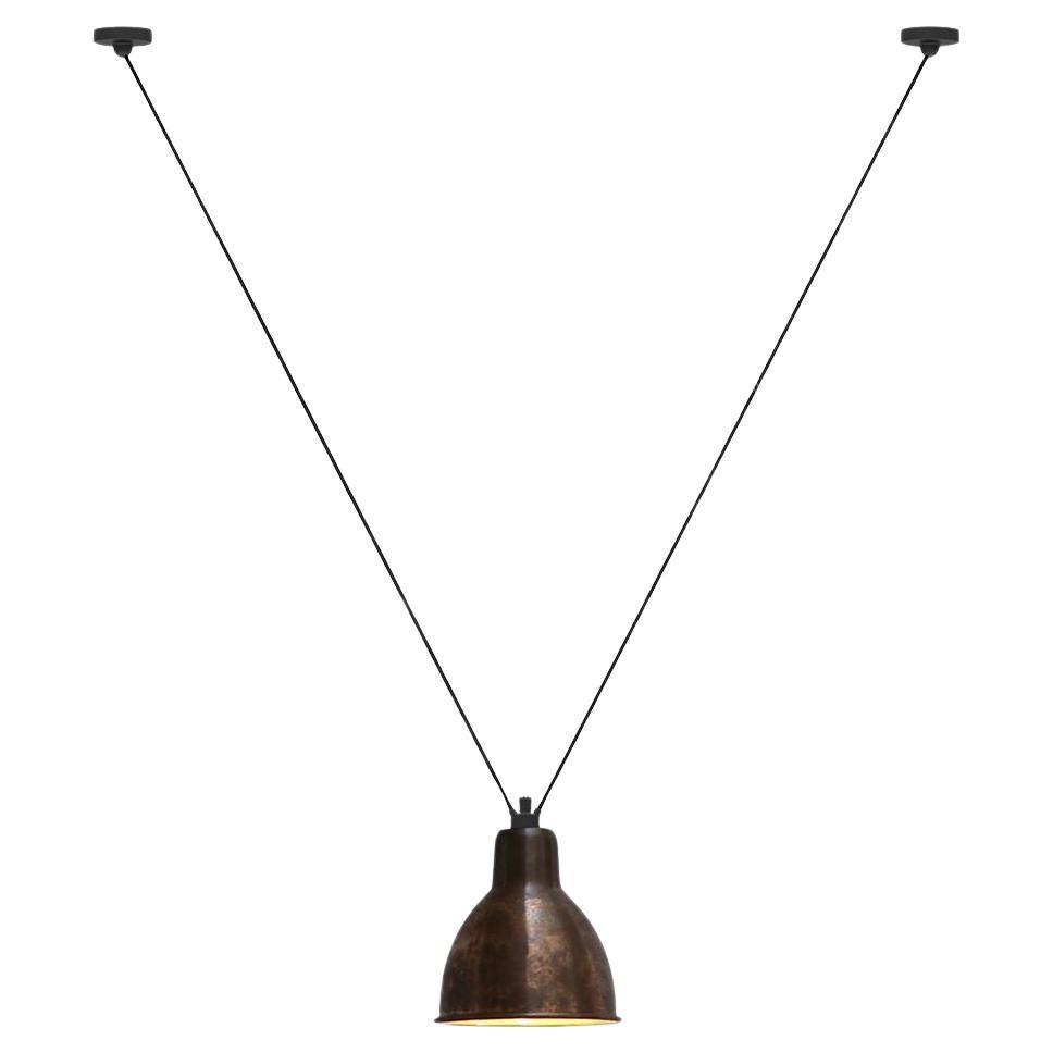 DCW Editions Les Acrobates N°323 XL Lampada a sospensione rotonda con paralume in rame grezzo