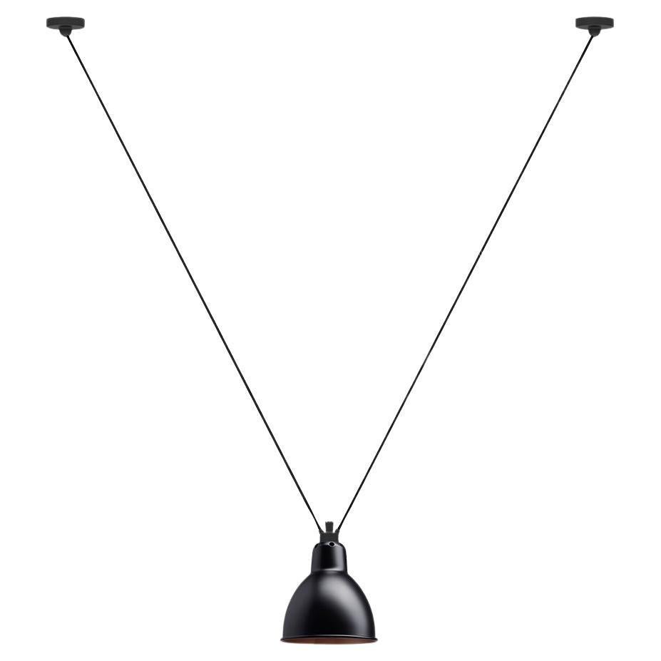DCW Editions Les Acrobates N°323 Large Round Pendant Lamp in Black Copper Shade For Sale