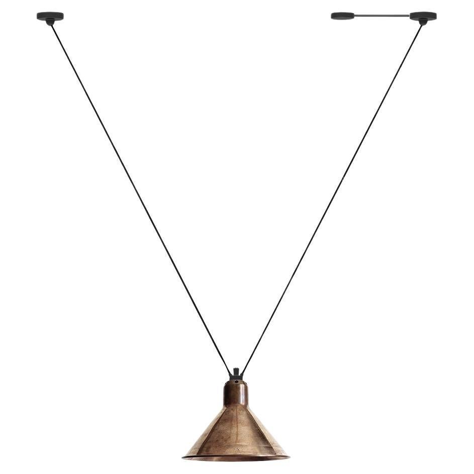 DCW Editions Les Acrobates N°323 AC1 AC2 Lampada a sospensione conica grande in rame grezzo