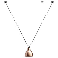 DCW Editions Les Acrobates N°323 AC1AC2 Grande lampe suspendue ronde avec abat-jour en cuivre