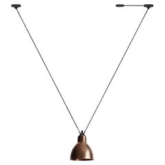 RAW Editions Les Acrobates N°323 AC1 AC2 Grande lampe suspendue ronde en cuivre brut