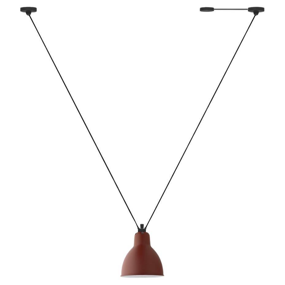 DCW Editions Les Acrobates N°323 AC1 AC2 Grande lampe suspendue ronde avec abat-jour rouge