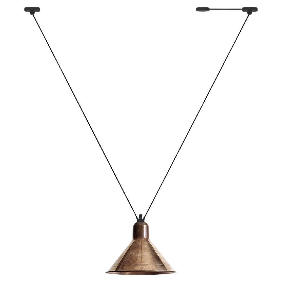 DCW Editions Les Acrobates N°323 AC1 AC2 XL Conic Pendant Lamp in Raw Copper For Sale