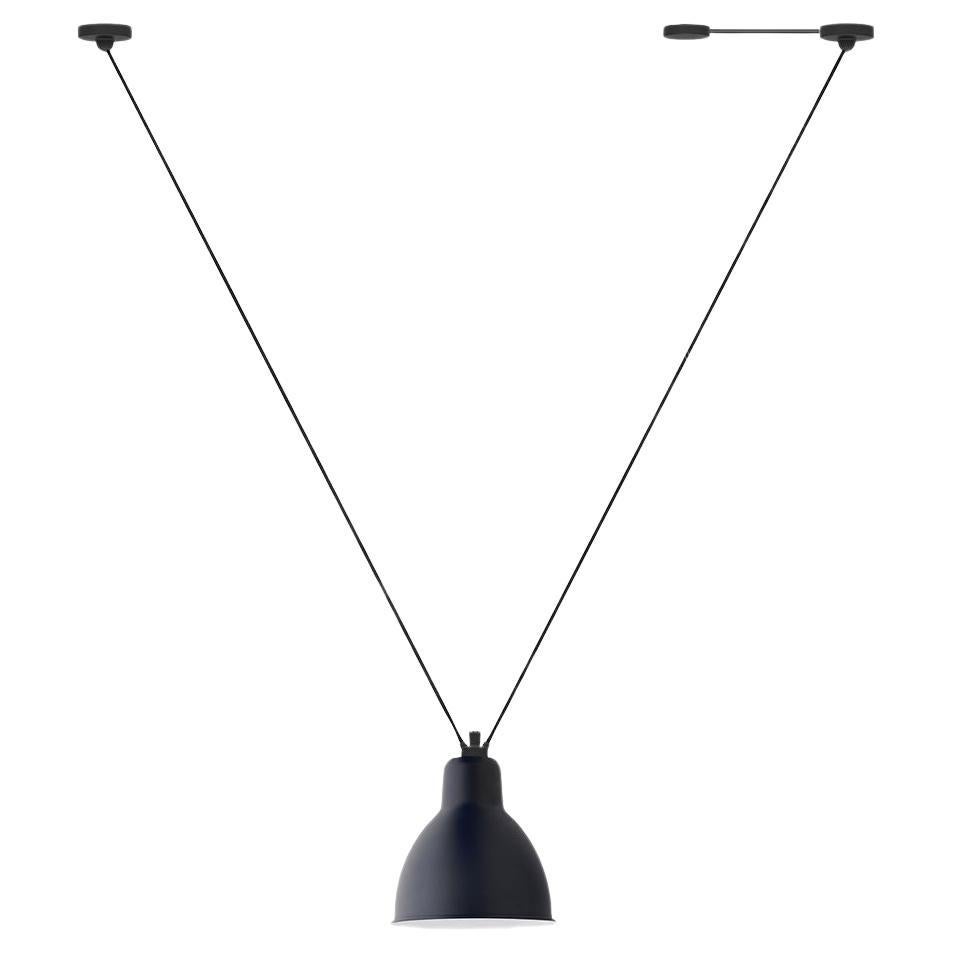DCW Editions Les Acrobates N°323 AC1 AC2 XL Round Pendant Lamp in Blue Shade For Sale