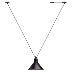 DCW Editions Les Acrobates N°323 AC1AC2L Large Conic Pendant Lamp in BlackCopper