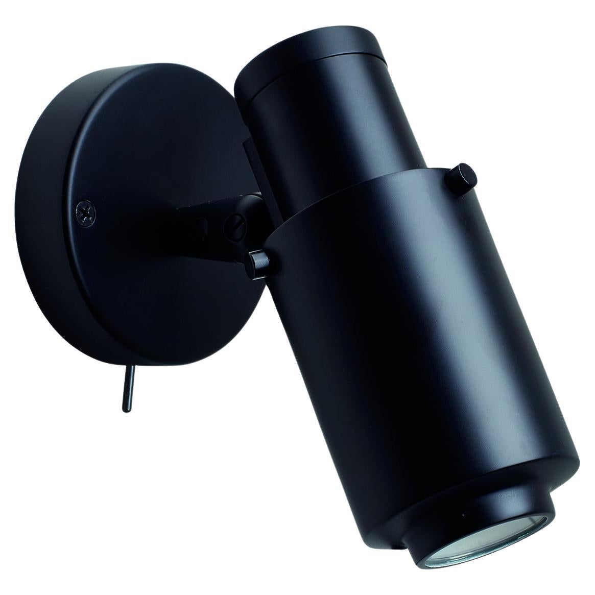 DCW Editions Biny Spot LED Wall Lamp in Black Steel and Aluminium w/o Stick For Sale