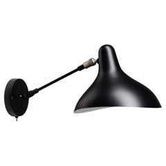 DCW Editions Mantis BS5 SW Wall Lamp in Black Steel and Aluminum