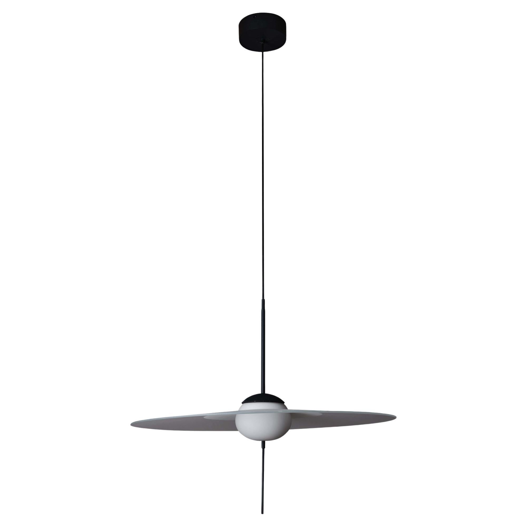 DCW Editions Mono M600 Pendant Lamp in Dark Grey Aluminum and Glass by Vantot