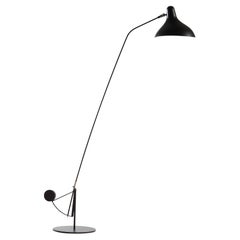 DCW Editions Mantis BS1 B Floor Lamp in Black Steel and Aluminum