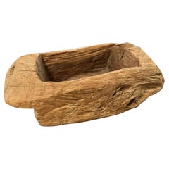 Rustic, Hand-carved Wood Vessel, 20th Century