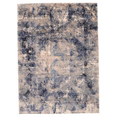 Tappeti India - Lana Blu Avorio Design - 97323