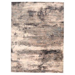 Tapis de zone Inde - Laine Brown Gray Ivory Design - 97326