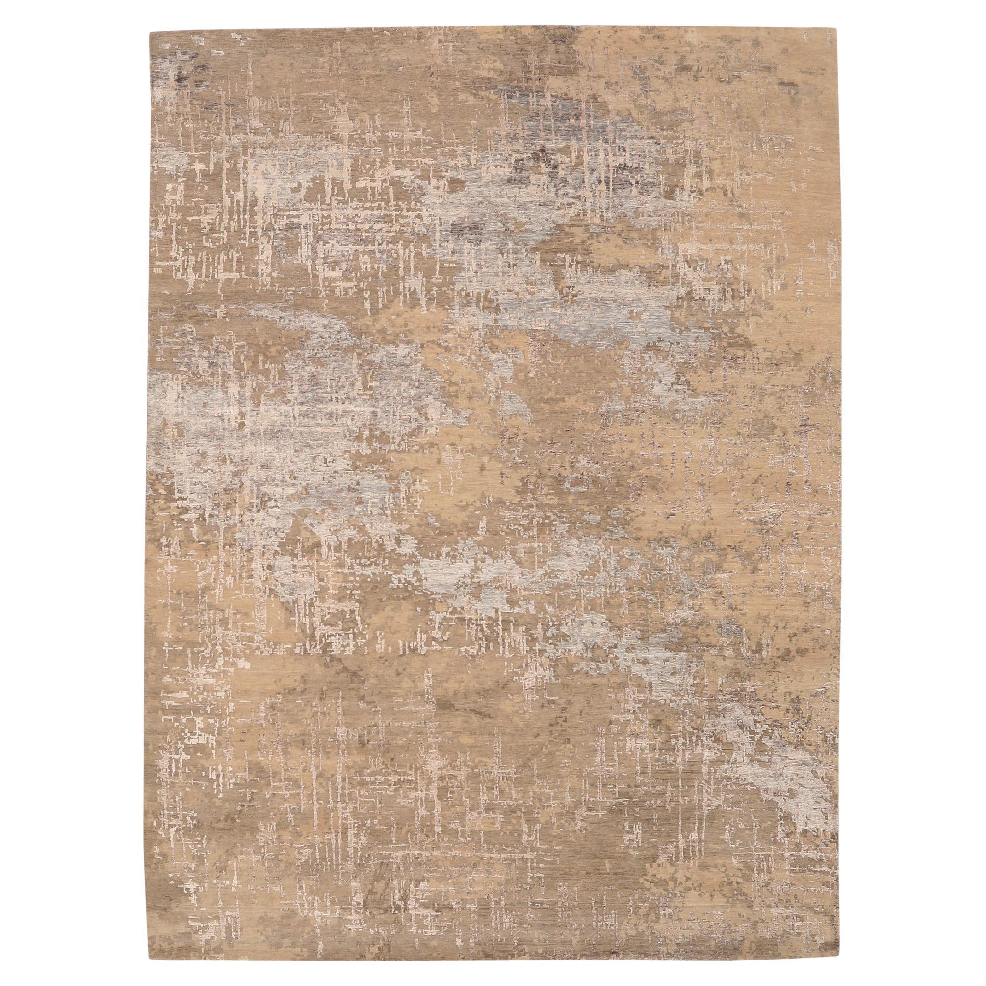 Tapis d'Inde motif ivoire taupe et ivoire - 97327