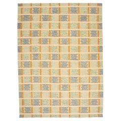 Afghanistan Swedish Collection Area Rugs - Wool Blue Ivory - 97360