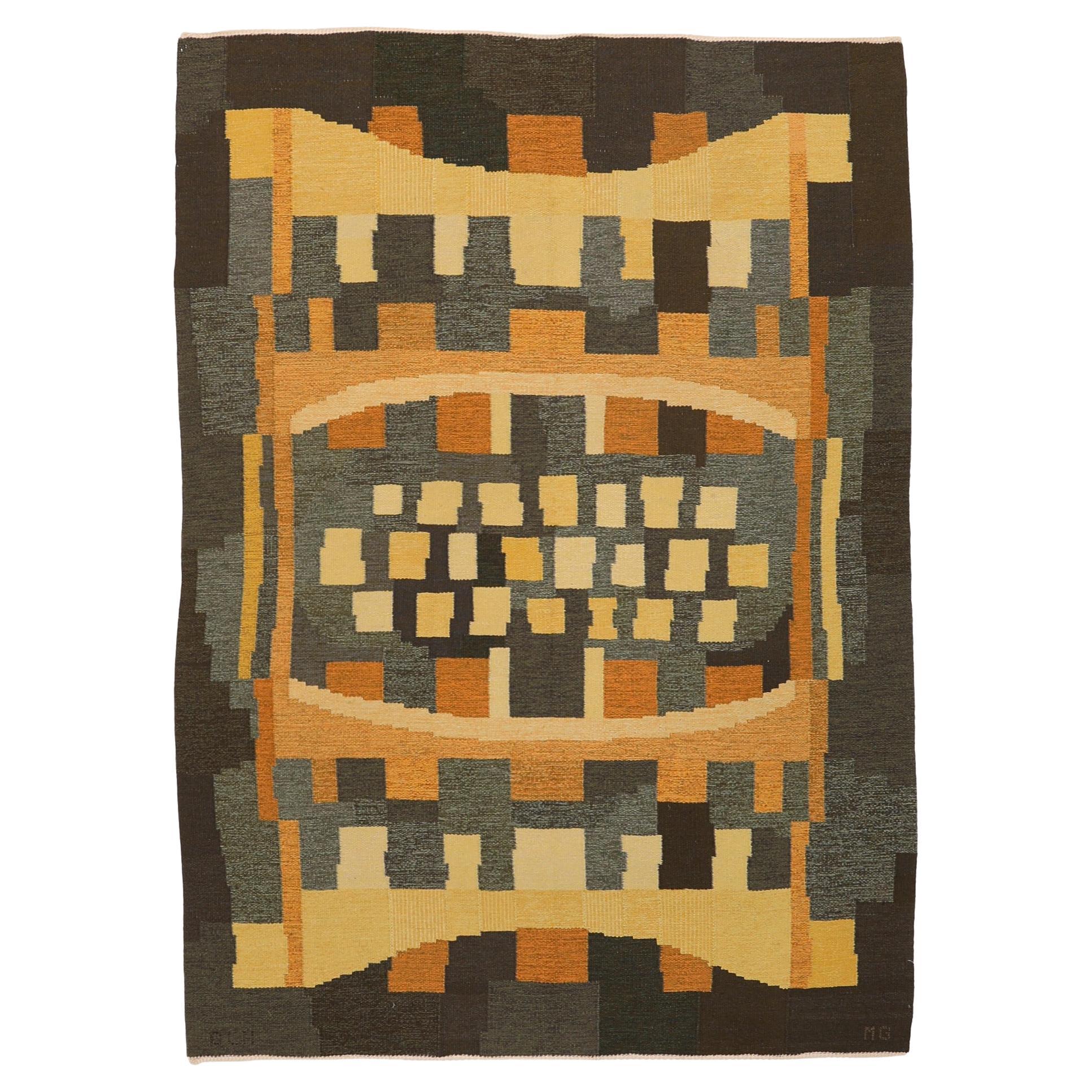 Tappeti Afghanistan Swedish Collection - Lana Grigio Giallo - 97361 in vendita